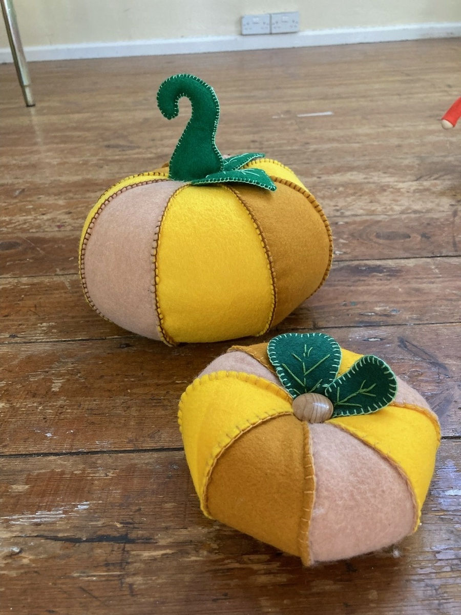 Felt Pumpkins made by Gill